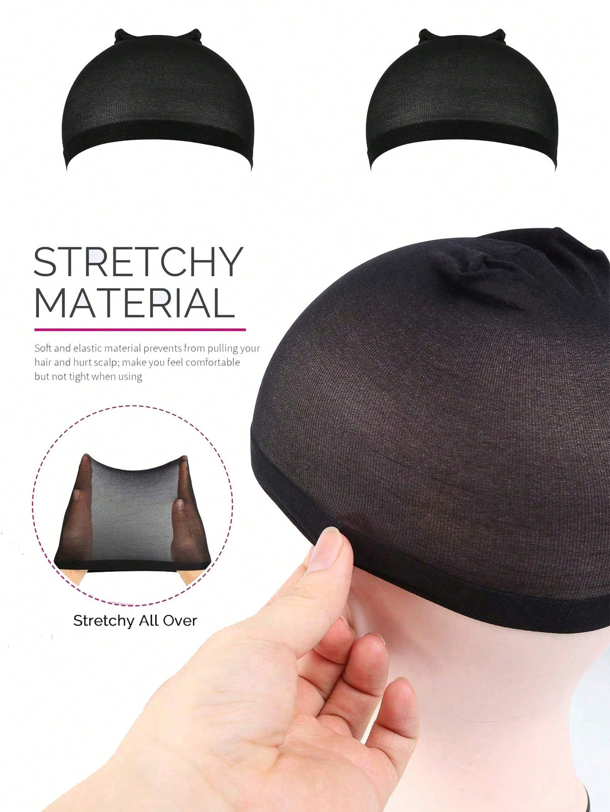 12PCS Beige Wig Caps For Women And Men, Stretchy Nylon Stocking Cap With Closed End Mesh, Breathable & Secure Fit