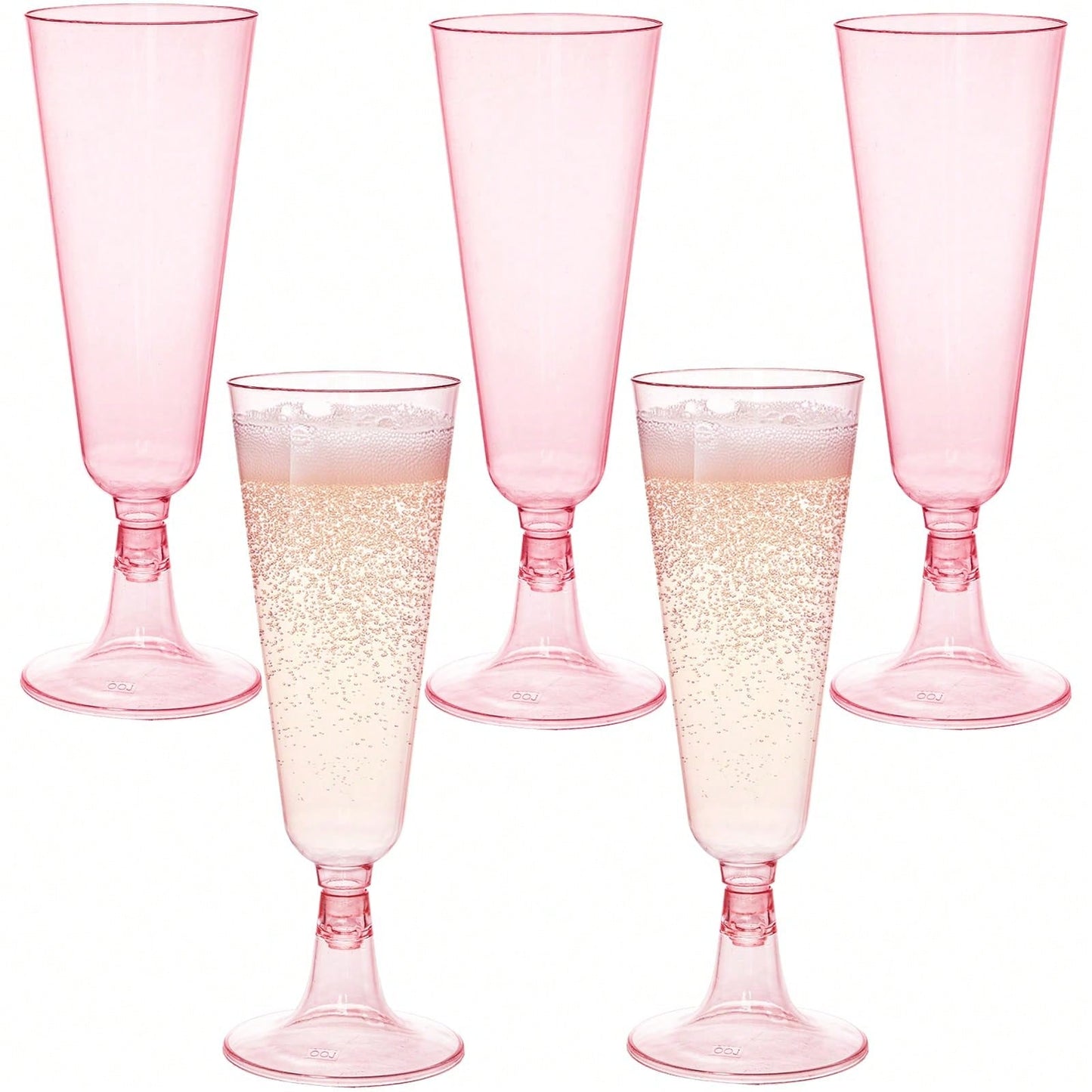 20/10pcs Pink Champagne Cups, Perfect For Wedding Season Themed Parties And Desserts, Suitable For Mousse, Pudding And Ice Cream. Ideal For Weddings, Parties, Birthdays And Graduation Ceremonies, Thes