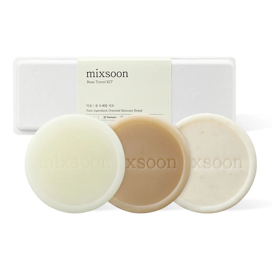 Bean Travel Kit (Shampoo Bar 25g + Conditioner Bar 25g + Body & Face Bar 25g)