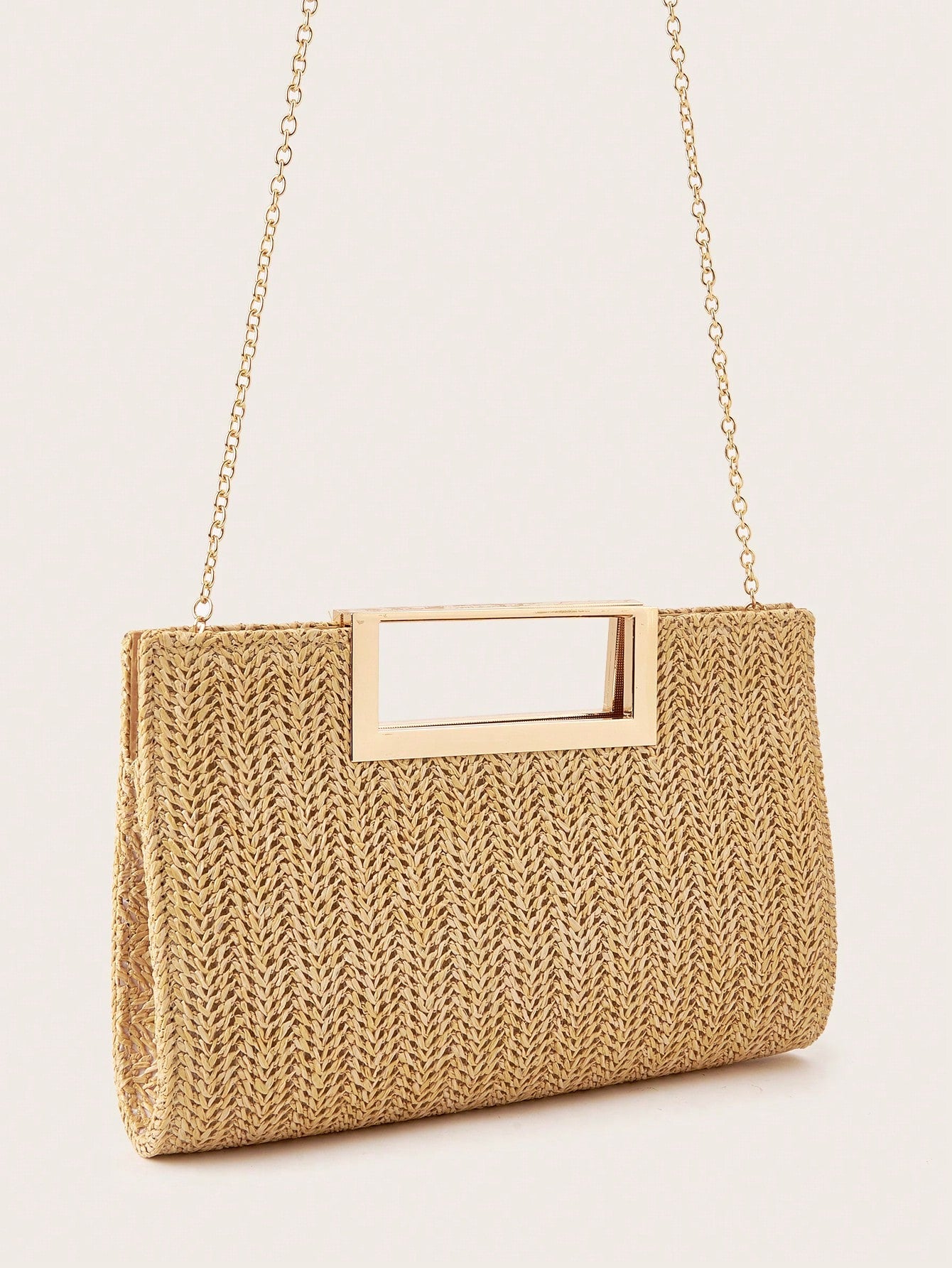 AIBBYDAR Women's Handbag Khaki Fashion Woven Handbag, Holiday, Beach, Versatile Women's Crossbody Bag, Casual, Minimalist, Beach, Vacation Essential