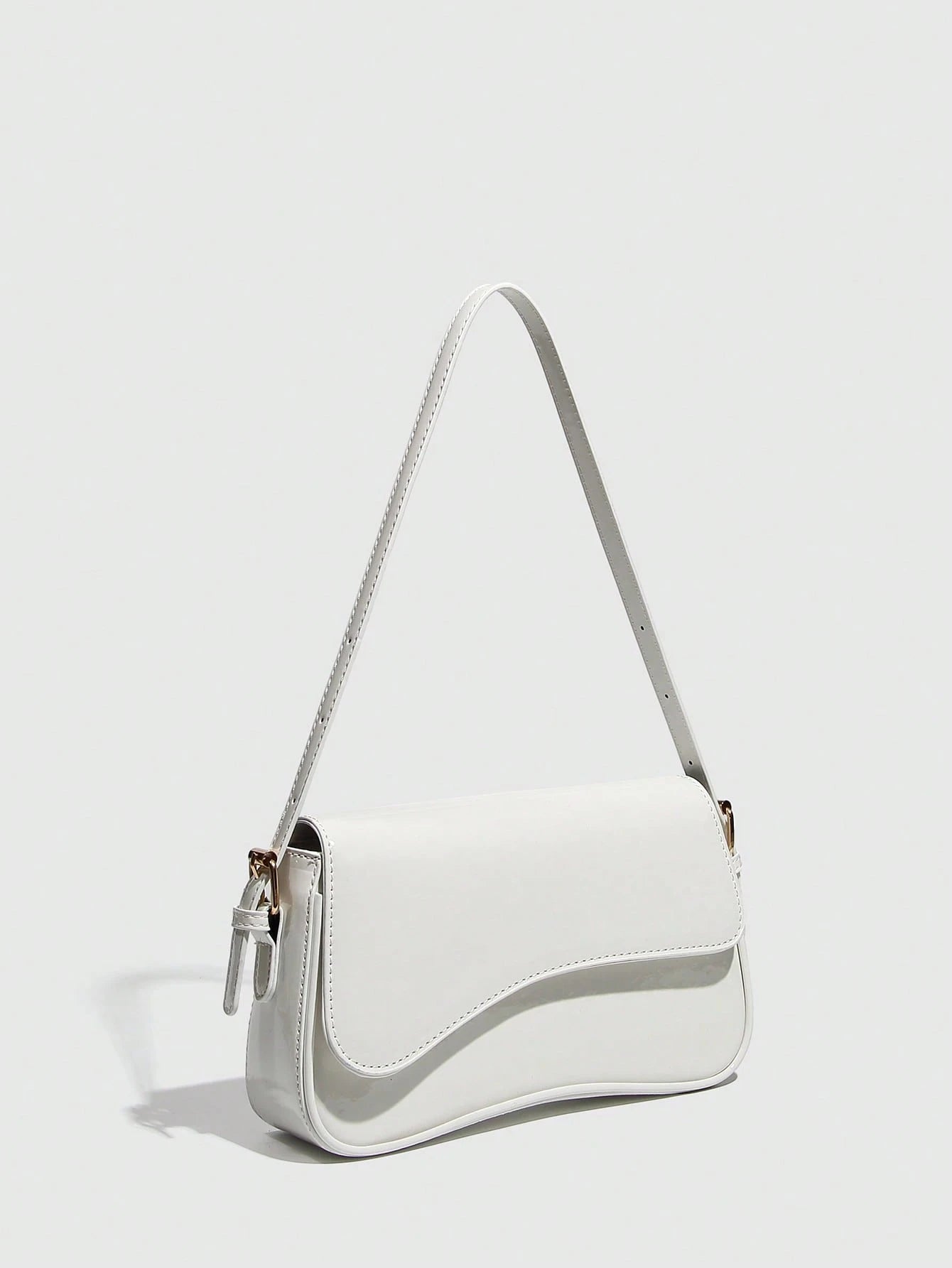 Burgundy Bag Minimalist Solid Color Women's Shoulder Bag PU Leather Texture Suitable For Work, Business, Commuting