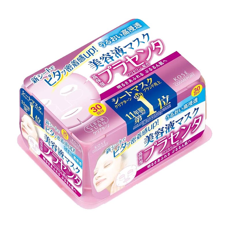 Clear Turn Essence Mask Placenta (30 Masks)