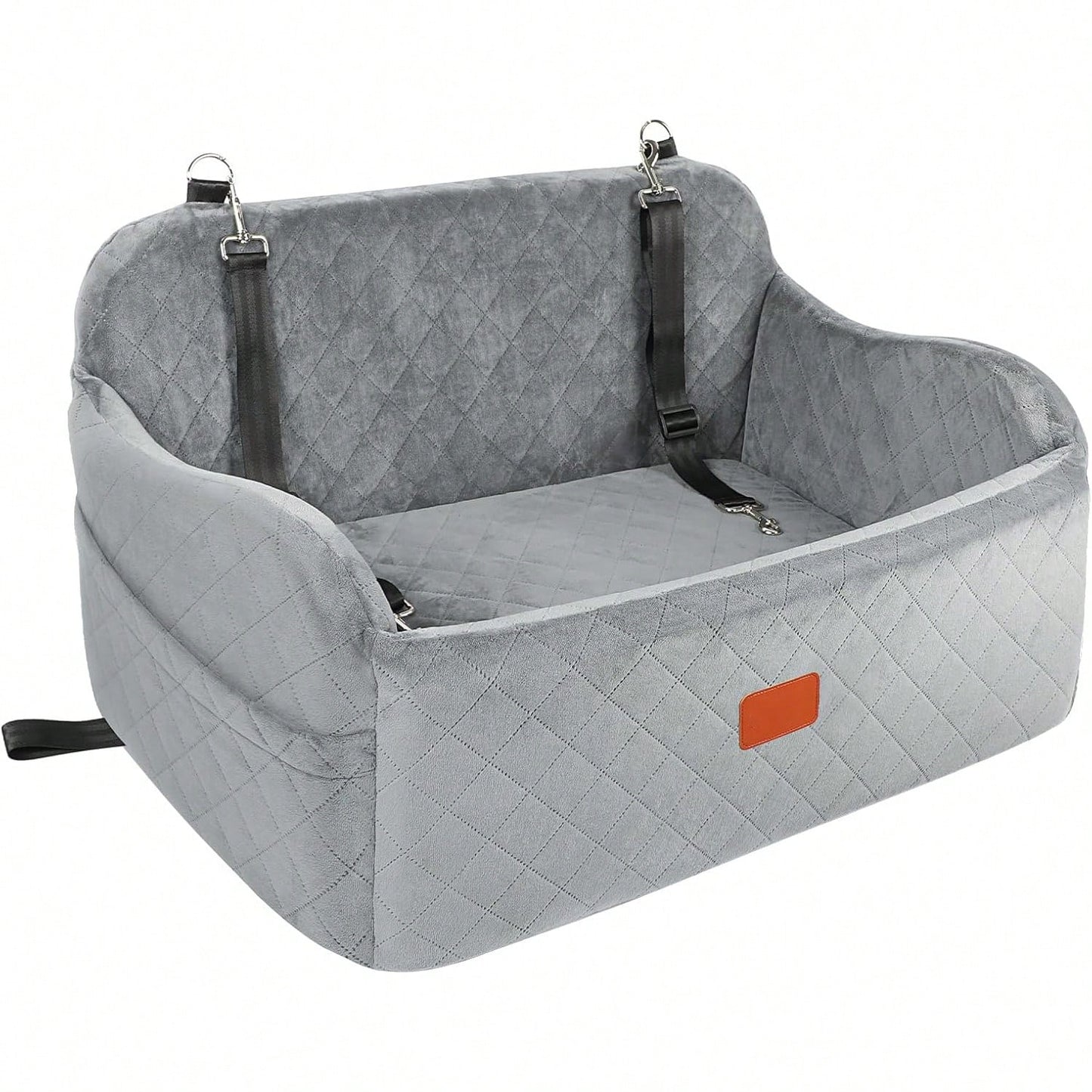 Dog Car Seat For Medium And Large Dogs, Pet Travel Car Bed With Seat Belt Pass-Through, Fully Removable And Washable Car Dog Seat With Adjustable Straps, 3 Straps For Easy Installation