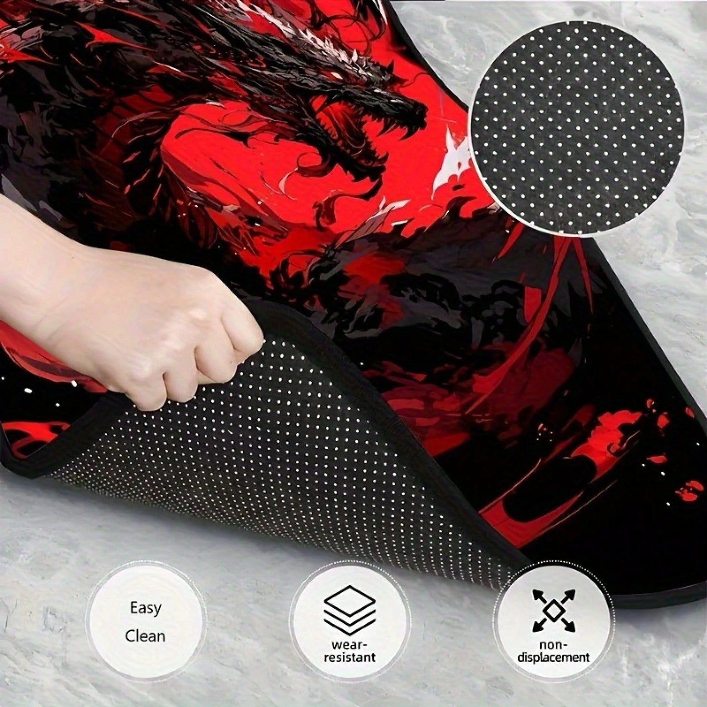 Dragon Pattern Car Floor Mat Set (4 Pieces)- Full Coverage For Front And Rear Rows, Suitable For Various Car Models Such As Sedans,, And SUVs. It Is An Excellent Gift Choice For Both Men And Women