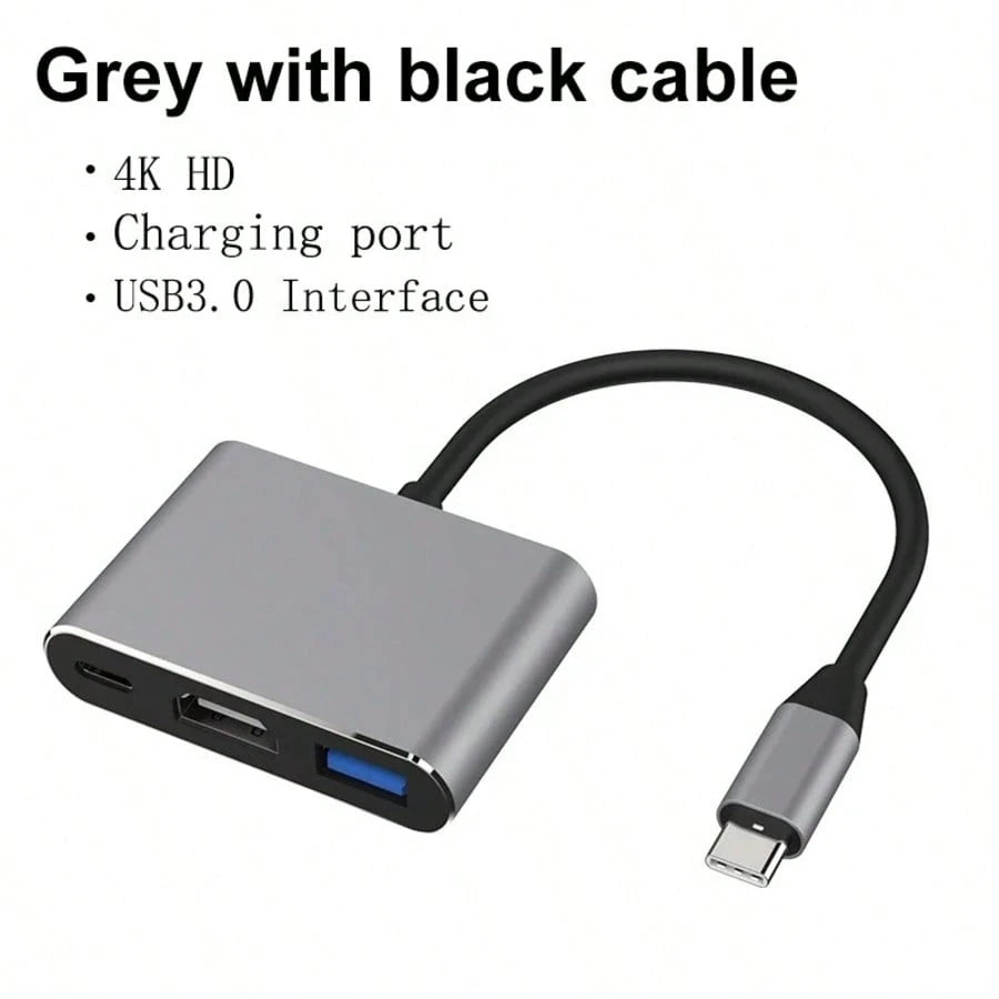 Fast Charging 3 In 1 USB C To HDMI-Compatible Adapter USB3.1 HUB Type C Charging Converter For MacBook Laptop Spring Easter Gift