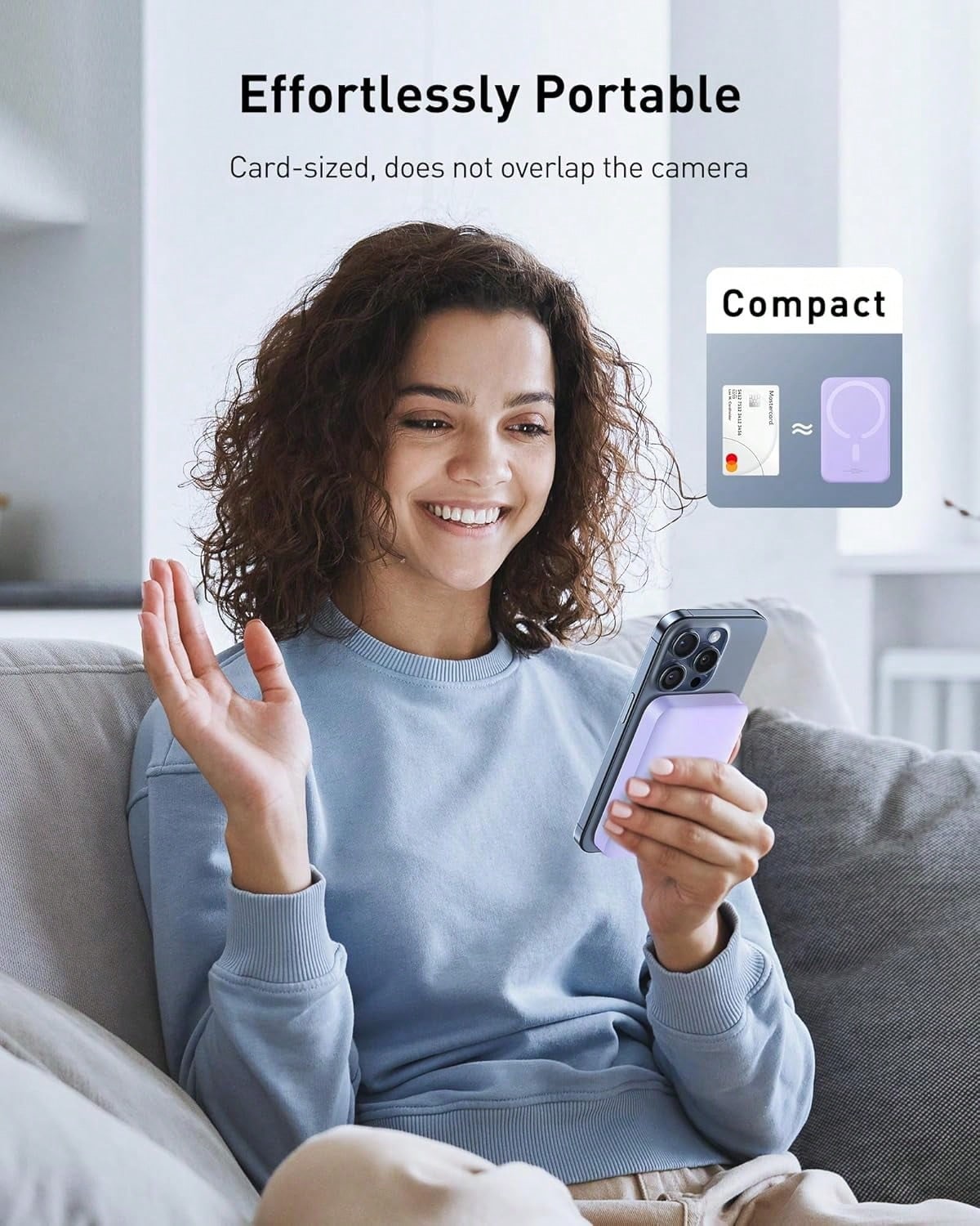 Fast Charging Magnetic Power Bank Portable Power Supply 5000mAh MagSafes Magnetic Wireless Power Bank With 20W Fast Charging, Ultra-Thin And Compact High-Speed Battery Pack, Strong Magnet For Easy Cha