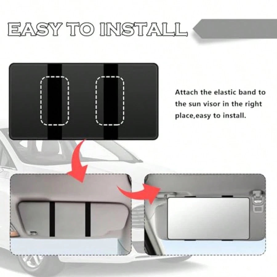 HD Lar Car Mirror Vanity With TrapMultifuncnal CCar Makeup Mirror For Car Un Or Eential Inter Car Acceorie CCar Or Mirror For Car UV Truck Black