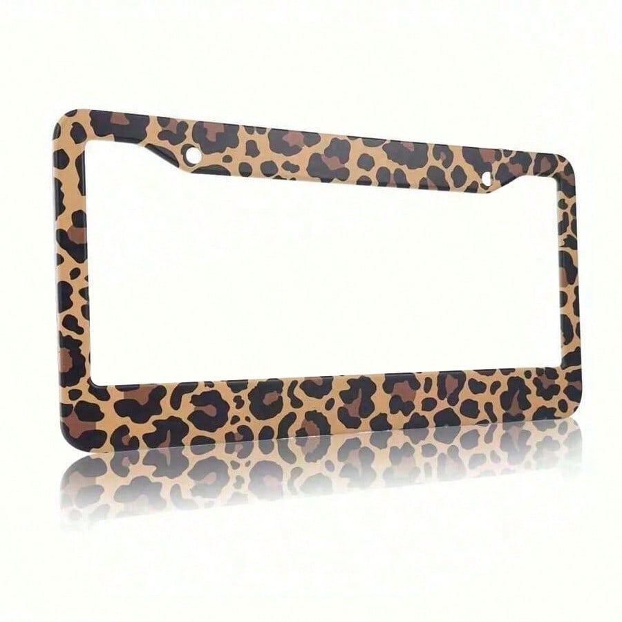 Leopard Print License Plate Cover Leopard Print License Plate Frame Leopard Print License Plate Holder For Women 12.2 X 6.3inch, Easter Gifts