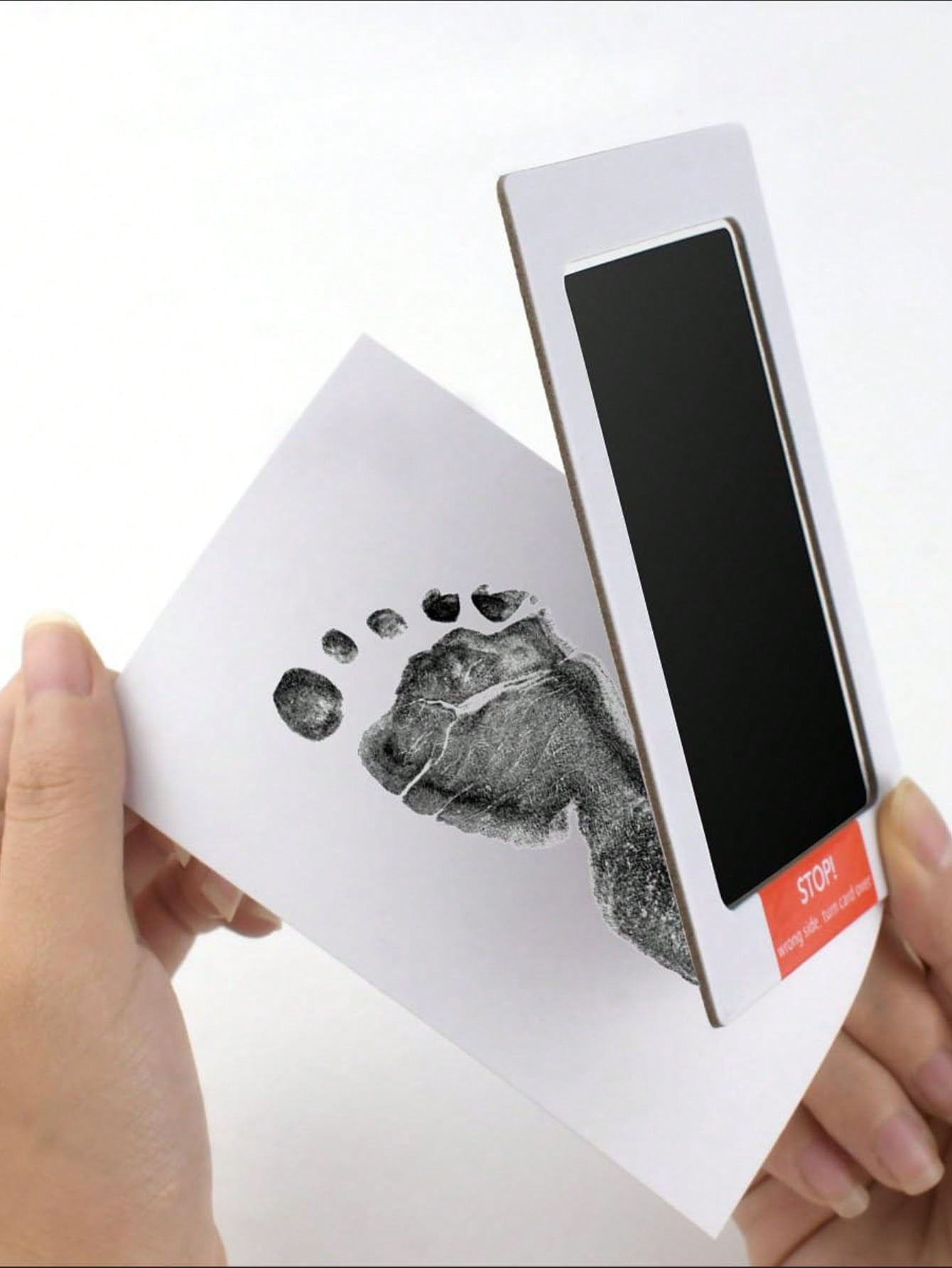 No-Wash Ink Pad For Kid's Handprint & Footprint, Non-Staining Baby Memory Ink Pad For Newborn Keepsake Postcard