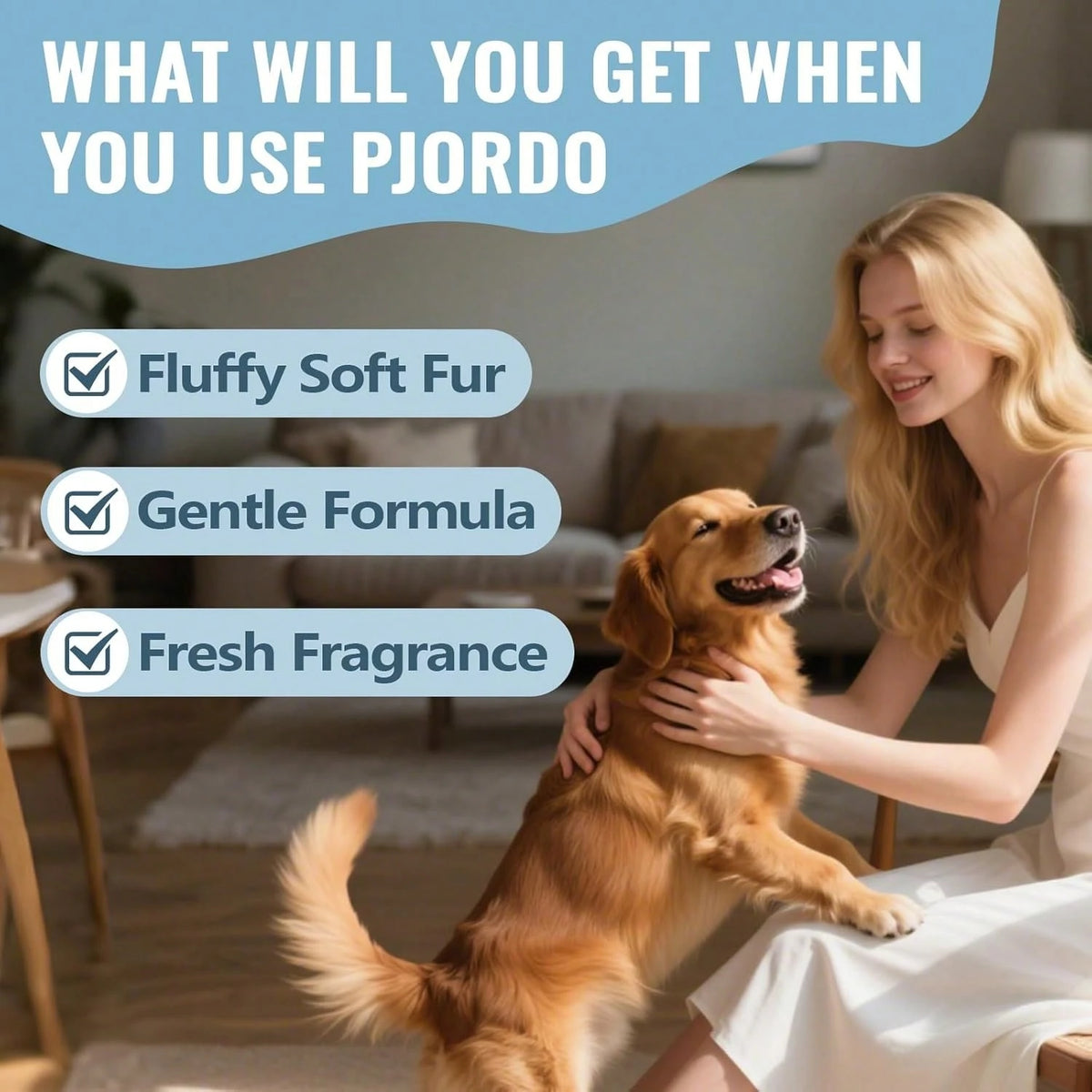 Pjordo 10 Fl Oz Dog Detangler Grooming Spray- Leave-In Conditioner For Dematting, Shedding Control & Itch Relief| Deodorizes & Reduces Tangles, Suitable For All Coat Types