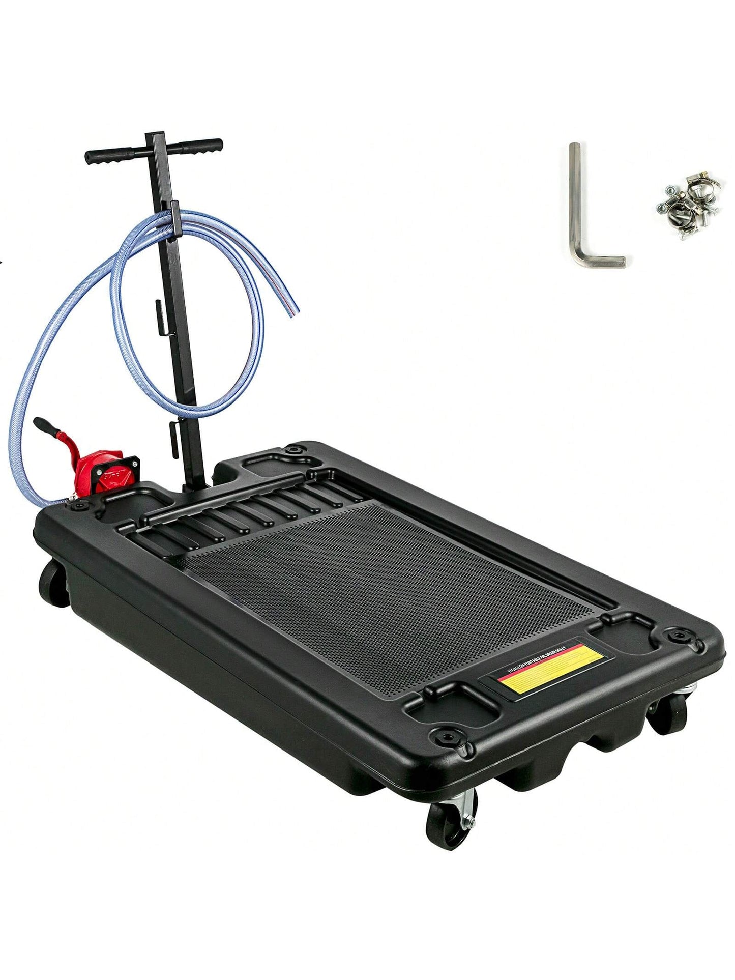 Portable Oil Drain Pan Oil Drain Tank, 57-95L Low Profile Oil Drain Pan, Large Capacity Oil Change Pan, Foldable Hand, With Pump, Hose, Swivel Casters Wheels For Car, SUV, Trucks Oil Draining