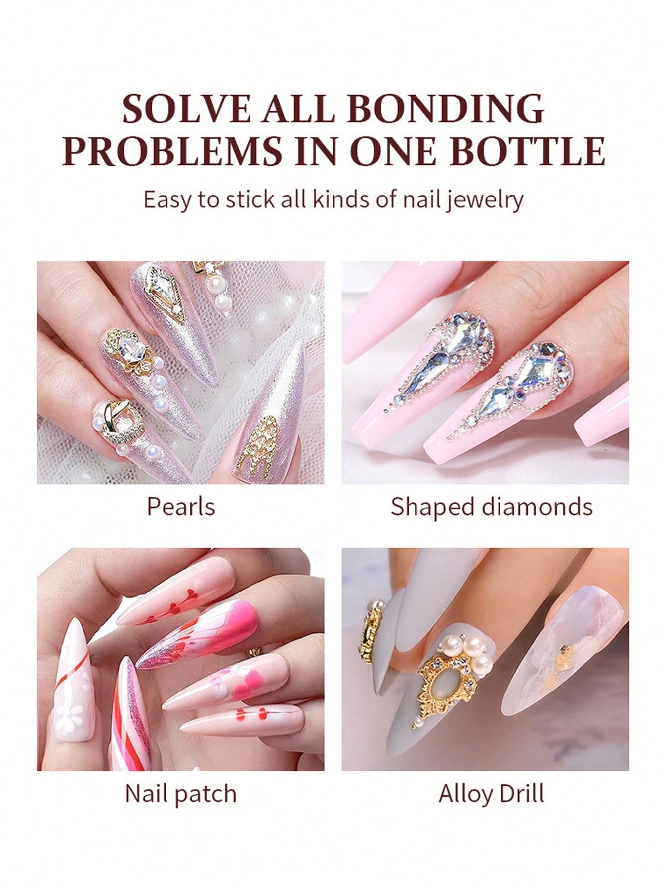 SHANGFEIYA 10g Nail Glue, Quick-Drying Adhesive For Wearing Nail Acrylic, Long Lasting No Discoloration, No UV Lamp Needed