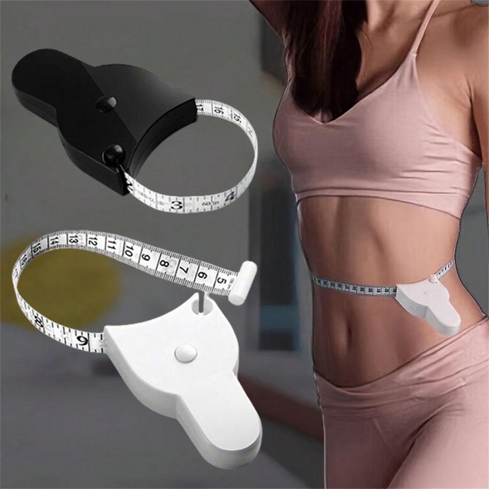 Soft Tape Measure For Body, Waist, Bust And Thigh Measurement- Retractable Fitness Measuring Tape, Plastic Material, Suitable For Home And Gym Use