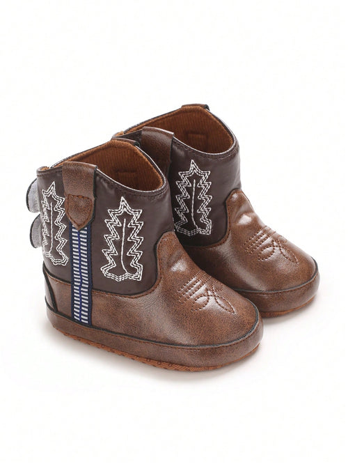0-1 Yrs Infant Boots, Spring Autumn PU Leather Soft Sole Shoes