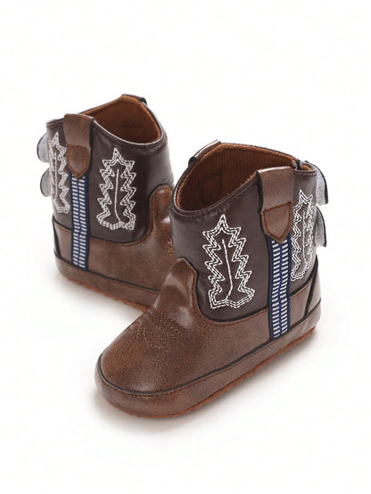 0-1 Yrs Infant Boots, Spring Autumn PU Leather Soft Sole Shoes