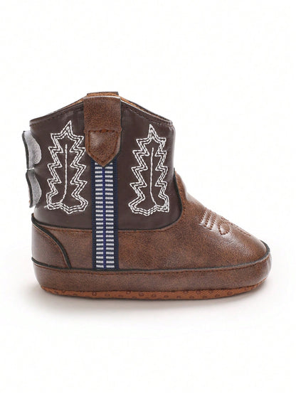0-1 Yrs Infant Boots, Spring Autumn PU Leather Soft Sole Shoes