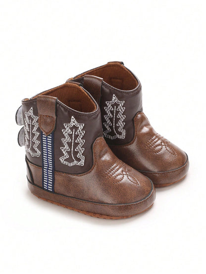 0-1 Yrs Infant Boots, Spring Autumn PU Leather Soft Sole Shoes