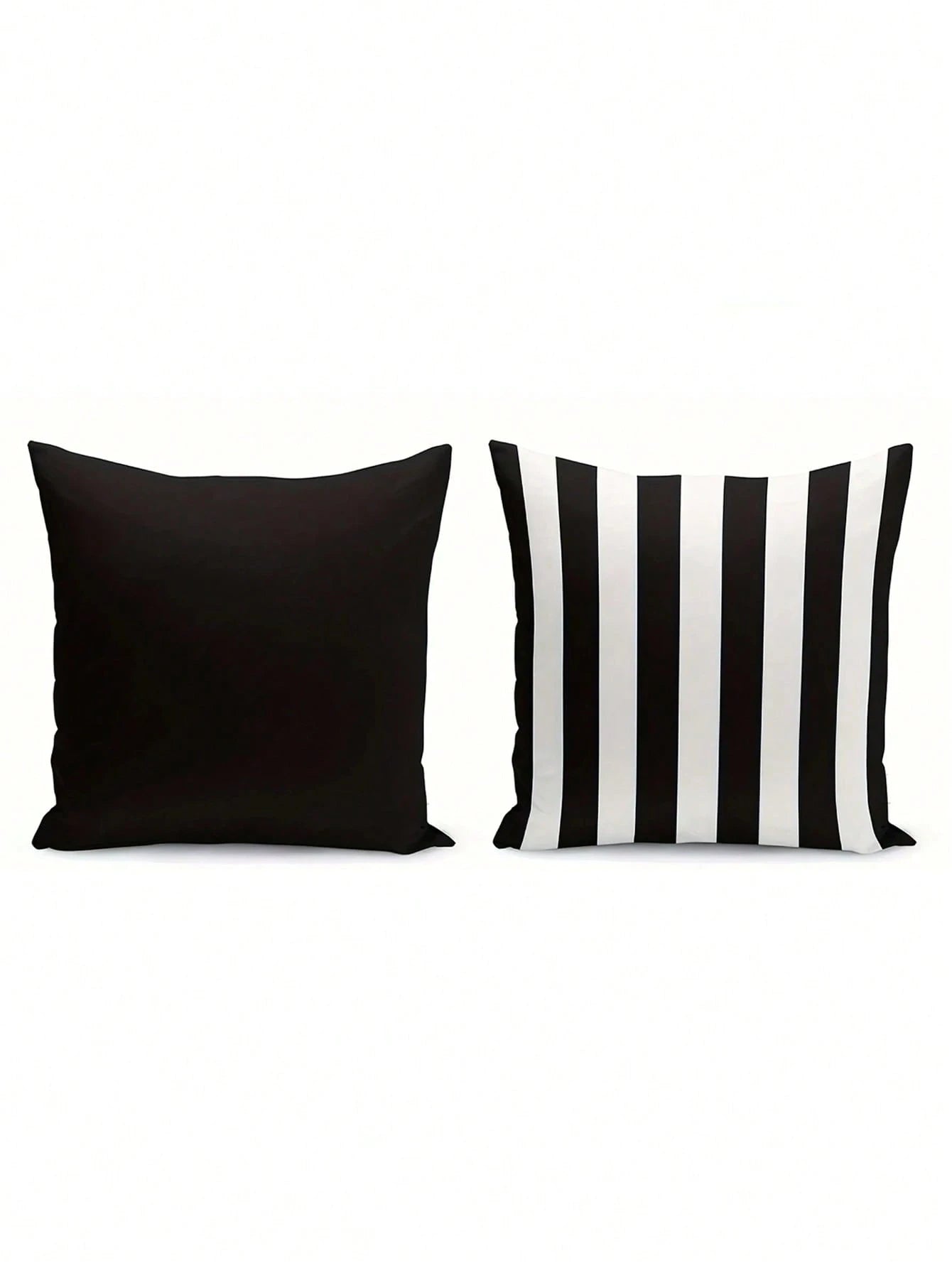 1/2/4pcs Modern Black And White Striped Zipper Pillow Covers- Machine Washable Polyester Decorative Pillow Shams, Suitable For Sofa, Bed, Car And Home Decor- Perfect For Various Room Types, Autumn D