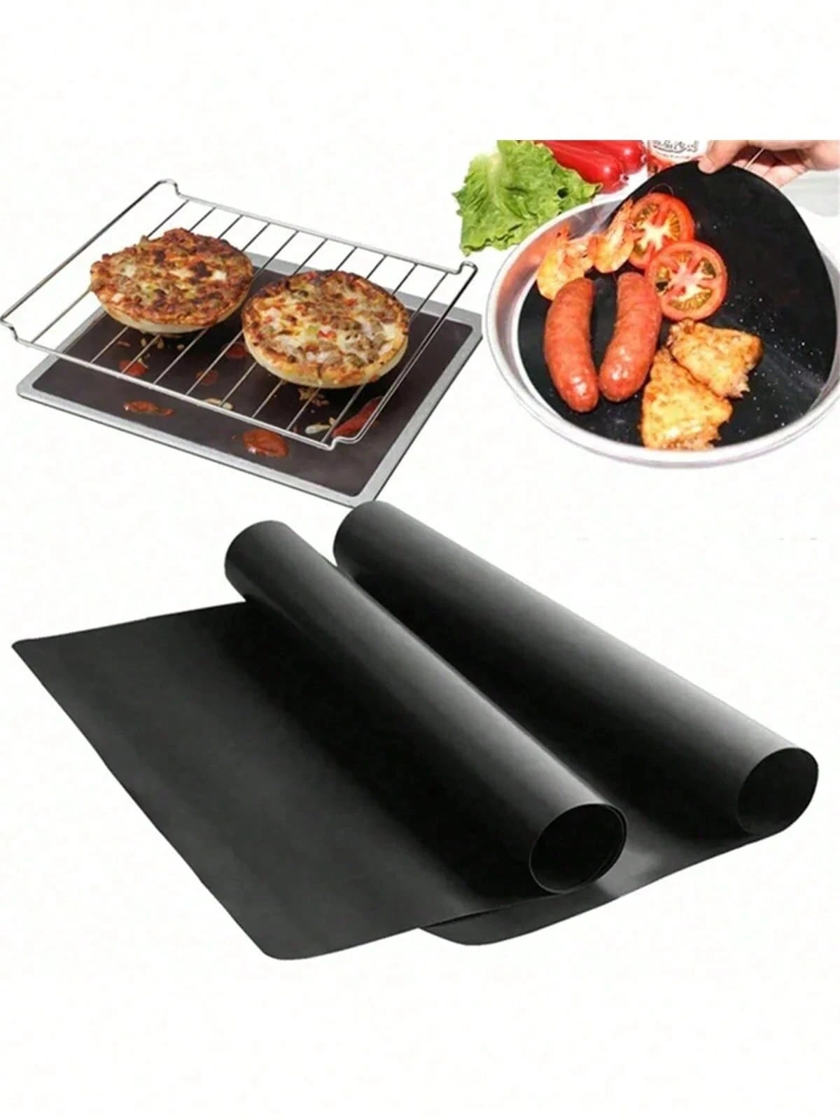 1/2/4pcs Non-Stick Oven Liners, Reusable, Suitable For Electric And Gas Ovens, Heat-Resistant Microwave Pads, High-Temperature Resistant 0.1mm Thick Easy-To-Clean Liners, Suitable For Electric Or Gas