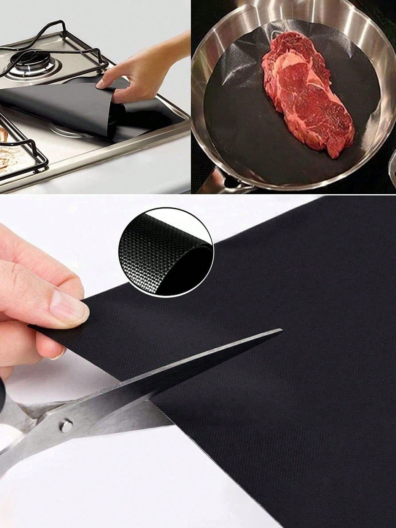 1/2/4pcs Non-Stick Oven Liners, Reusable, Suitable For Electric And Gas Ovens, Heat-Resistant Microwave Pads, High-Temperature Resistant 0.1mm Thick Easy-To-Clean Liners, Suitable For Electric Or Gas