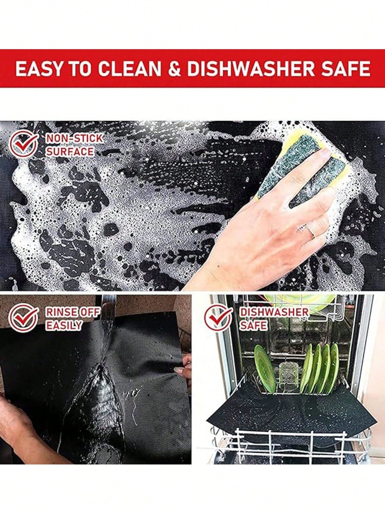 1/2/4pcs Non-Stick Oven Liners, Reusable, Suitable For Electric And Gas Ovens, Heat-Resistant Microwave Pads, High-Temperature Resistant 0.1mm Thick Easy-To-Clean Liners, Suitable For Electric Or Gas
