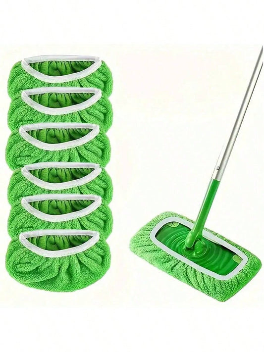 1/2/4pcs Reusable Mop Pads- Washable, High Absorbency Flat Surface Cleaning Cloth, Suitable For Dry And Wet Cleaning, Easy To Clean, Polyester Fiber (Mop Not Included)