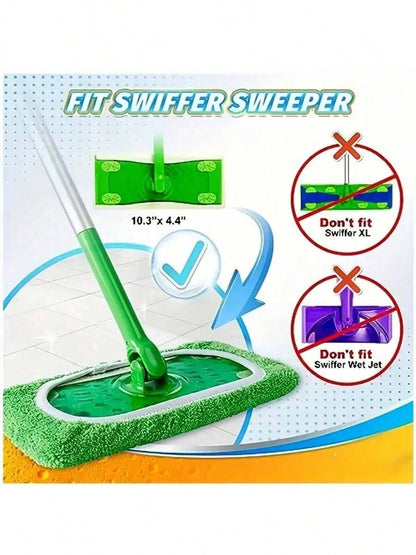 1/2/4pcs Reusable Mop Pads- Washable, High Absorbency Flat Surface Cleaning Cloth, Suitable For Dry And Wet Cleaning, Easy To Clean, Polyester Fiber (Mop Not Included)