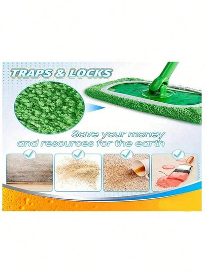 1/2/4pcs Reusable Mop Pads- Washable, High Absorbency Flat Surface Cleaning Cloth, Suitable For Dry And Wet Cleaning, Easy To Clean, Polyester Fiber (Mop Not Included)
