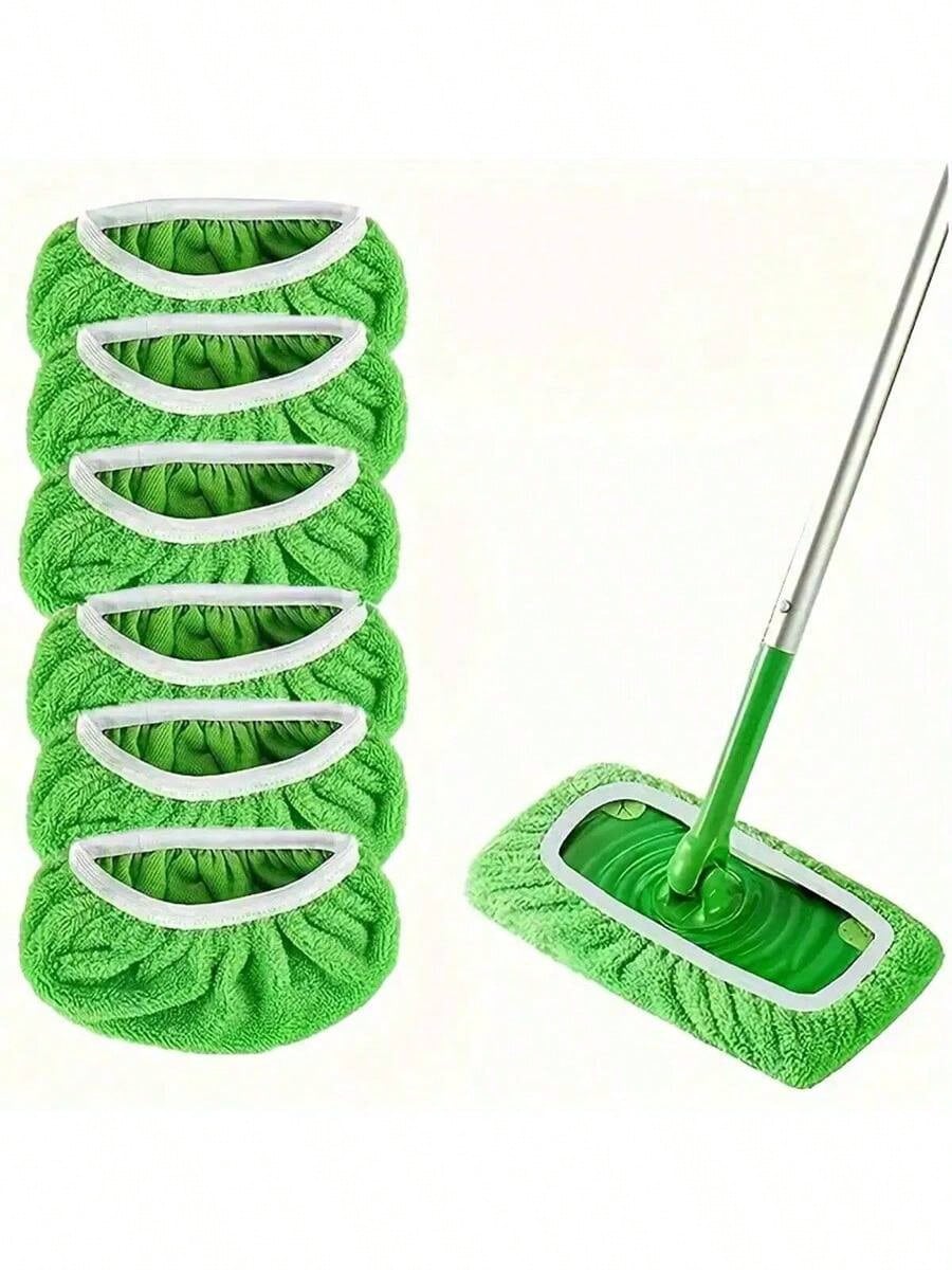 1/2/4pcs Reusable Mop Pads- Washable, High Absorbency Flat Surface Cleaning Cloth, Suitable For Dry And Wet Cleaning, Easy To Clean, Polyester Fiber (Mop Not Included)