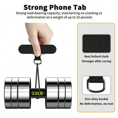 1/2/5pcs Phone Tether Tab For Phone, Cell Phone Lanyard Patch, Phone Strap Replacement Part For All Full Phone Cases (Black&White)