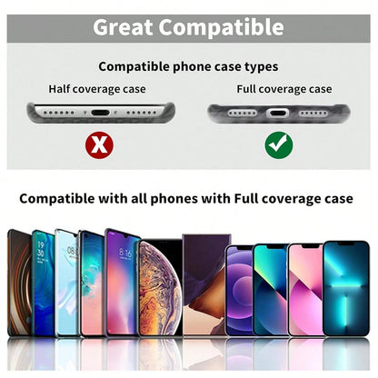 1/2/5pcs Phone Tether Tab For Phone, Cell Phone Lanyard Patch, Phone Strap Replacement Part For All Full Phone Cases (Black&White)