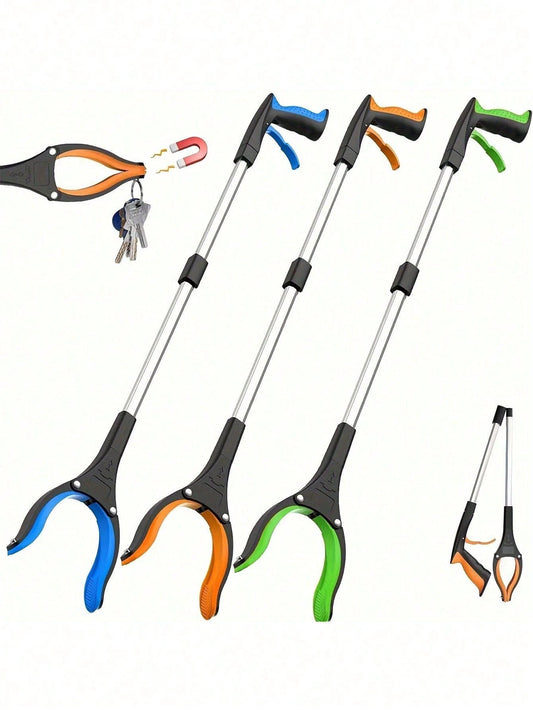 1/2pcs 360° Rotating Lightweight Durable 32" Trash Picker Reacher Tool For Elderly, Household Cleaning Supplies, Suitable For Elderly And Mother's Day Gift