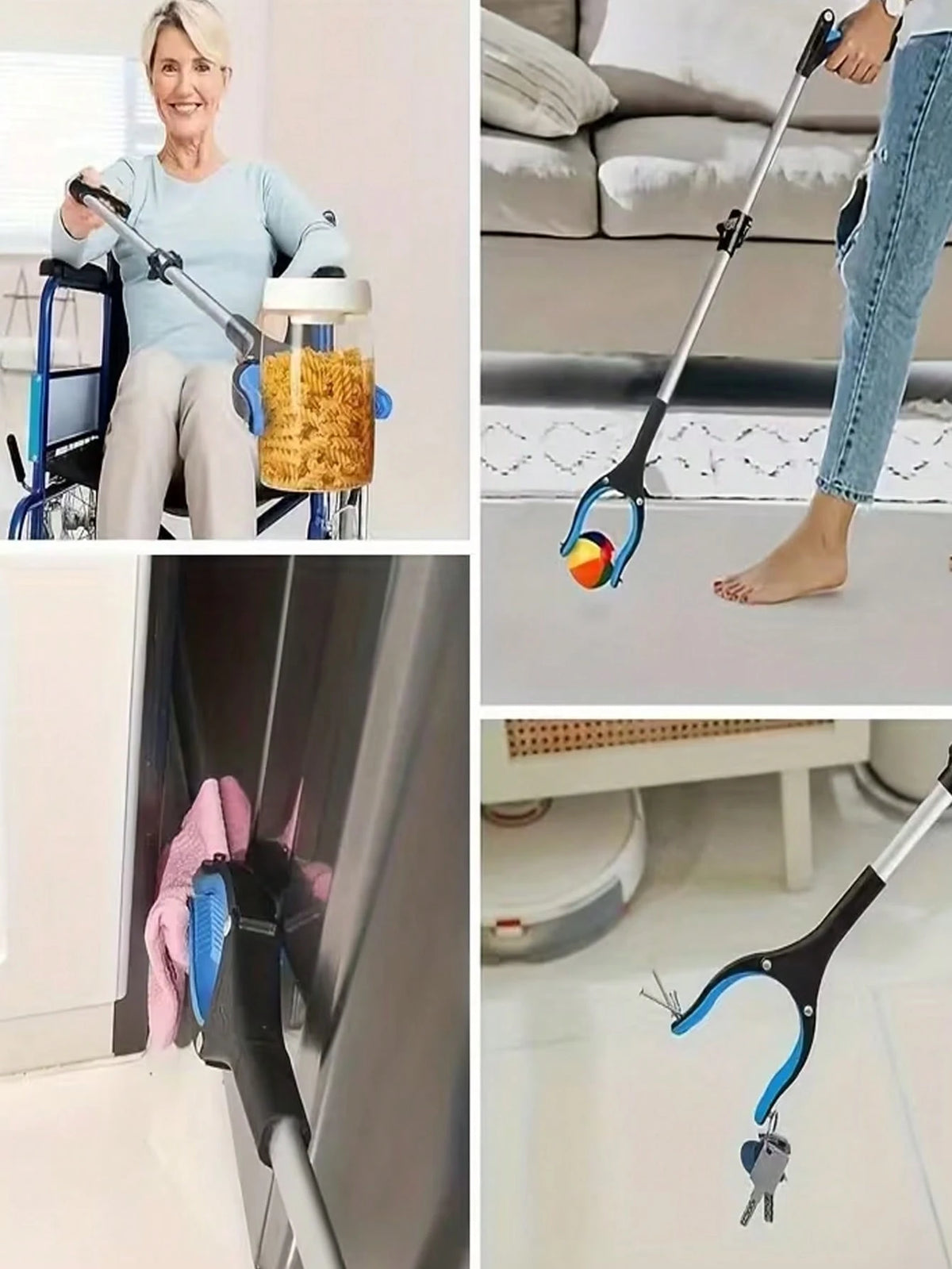 1/2pcs 360° Rotating Lightweight Durable 32" Trash Picker Reacher Tool For Elderly, Household Cleaning Supplies, Suitable For Elderly And Mother's Day Gift