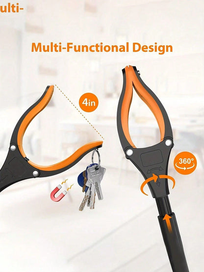 1/2pcs 360° Rotating Lightweight Durable 32" Trash Picker Reacher Tool For Elderly, Household Cleaning Supplies, Suitable For Elderly And Mother's Day Gift