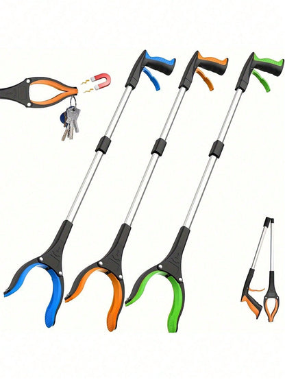 1/2pcs 360° Rotating Lightweight Durable 32" Trash Picker Reacher Tool For Elderly, Household Cleaning Supplies, Suitable For Elderly And Mother's Day Gift