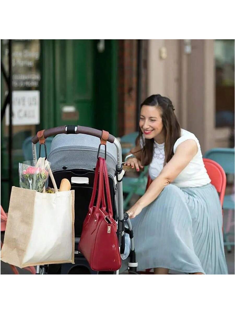 1/2pcs Baby Stroller Hook, Universal Pram/Stroller Accessories Hanging Hook, PU Clip Stroller Accessories