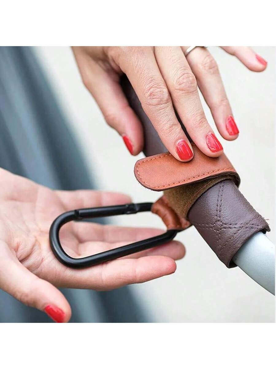 1/2pcs Baby Stroller Hook, Universal Pram/Stroller Accessories Hanging Hook, PU Clip Stroller Accessories