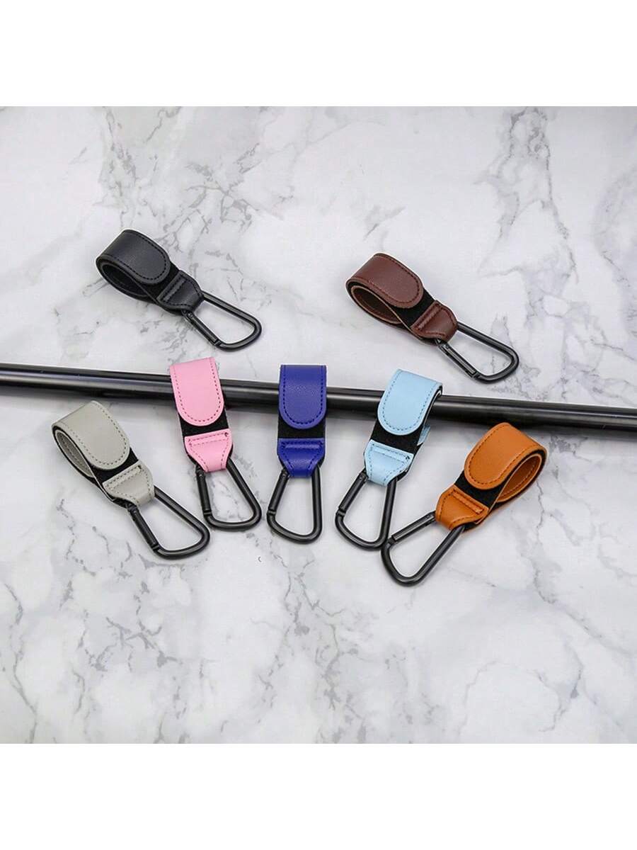 1/2pcs Baby Stroller Hook, Universal Pram/Stroller Accessories Hanging Hook, PU Clip Stroller Accessories