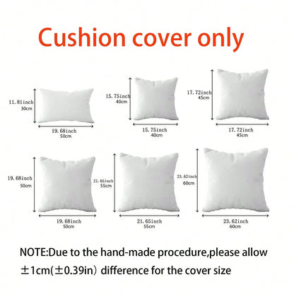 1/2pcs Blue & White Velvet Patchwork Gold Leather Striped Throw Pillow Cover, Square Cushion Case, Holiday Home Decor Pillow, Soft & Comfortable Fabric, Modern Decor For Sofa, Bedroom, Dorm