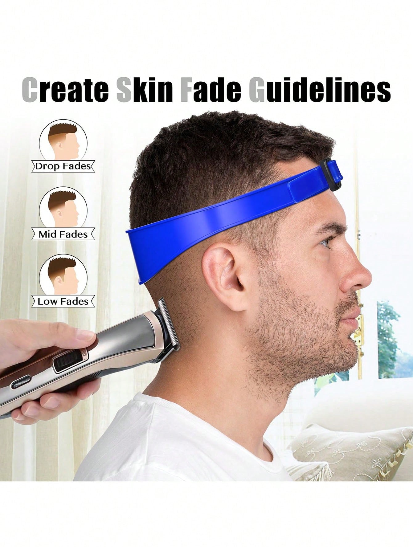 1/2pcs Neckline Shaving Template And Adjustable Hair Trimming Guide,DIY Self Haircutting System, Shaving And Keeping A Clean And Straight Neck Hairline,Easy Use