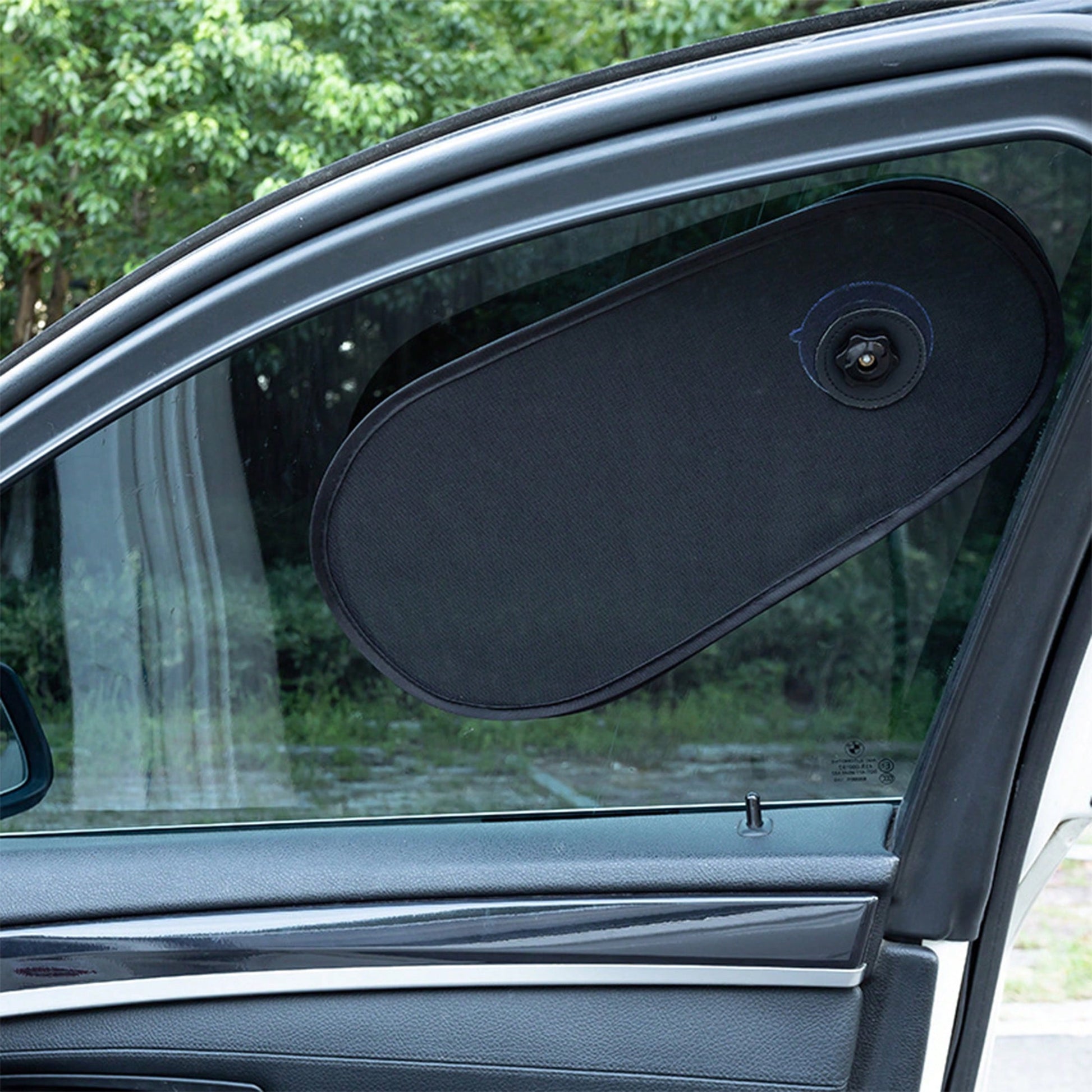 1/2pcs Rotatable Adjustable Car Side Window Sunshade, Sun Protection & Heat Insulation, Unobstructed Panoramic Sunroof Mesh, For Parking Use Only. Adjustable Foldable Car Side Window Sunshade, Sun Pro