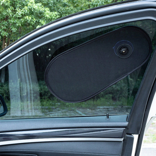 1/2pcs Rotatable Adjustable Car Side Window Sunshade, Sun Protection & Heat Insulation, Unobstructed Panoramic Sunroof Mesh, For Parking Use Only. Adjustable Foldable Car Side Window Sunshade, Sun Pro