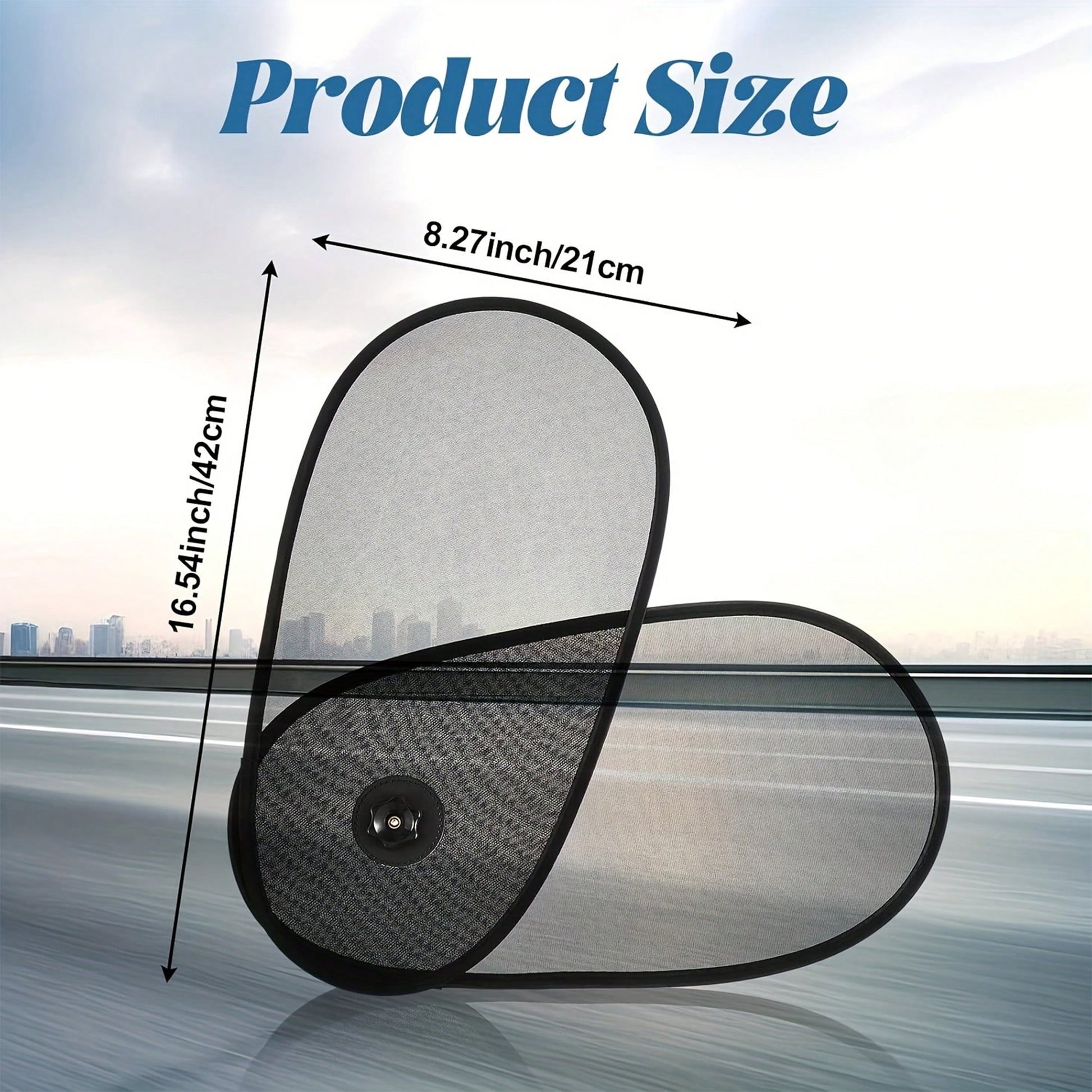1/2pcs Rotatable Adjustable Car Side Window Sunshade, Sun Protection & Heat Insulation, Unobstructed Panoramic Sunroof Mesh, For Parking Use Only. Adjustable Foldable Car Side Window Sunshade, Sun Pro