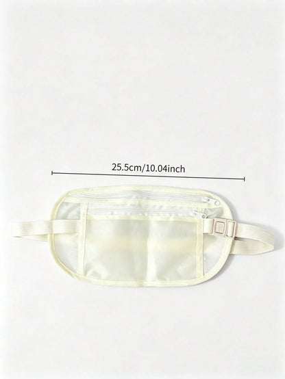 1/2pcs Unisex Anti-Theft Waist Bag- Ultra Thin, Multi-Functional, Women Hidden Travel Wallet- Anti-Theft Waist Pack, Lightweight Travel Waist Pouch, For Storing Money, Passport And Daily Travel, Wal