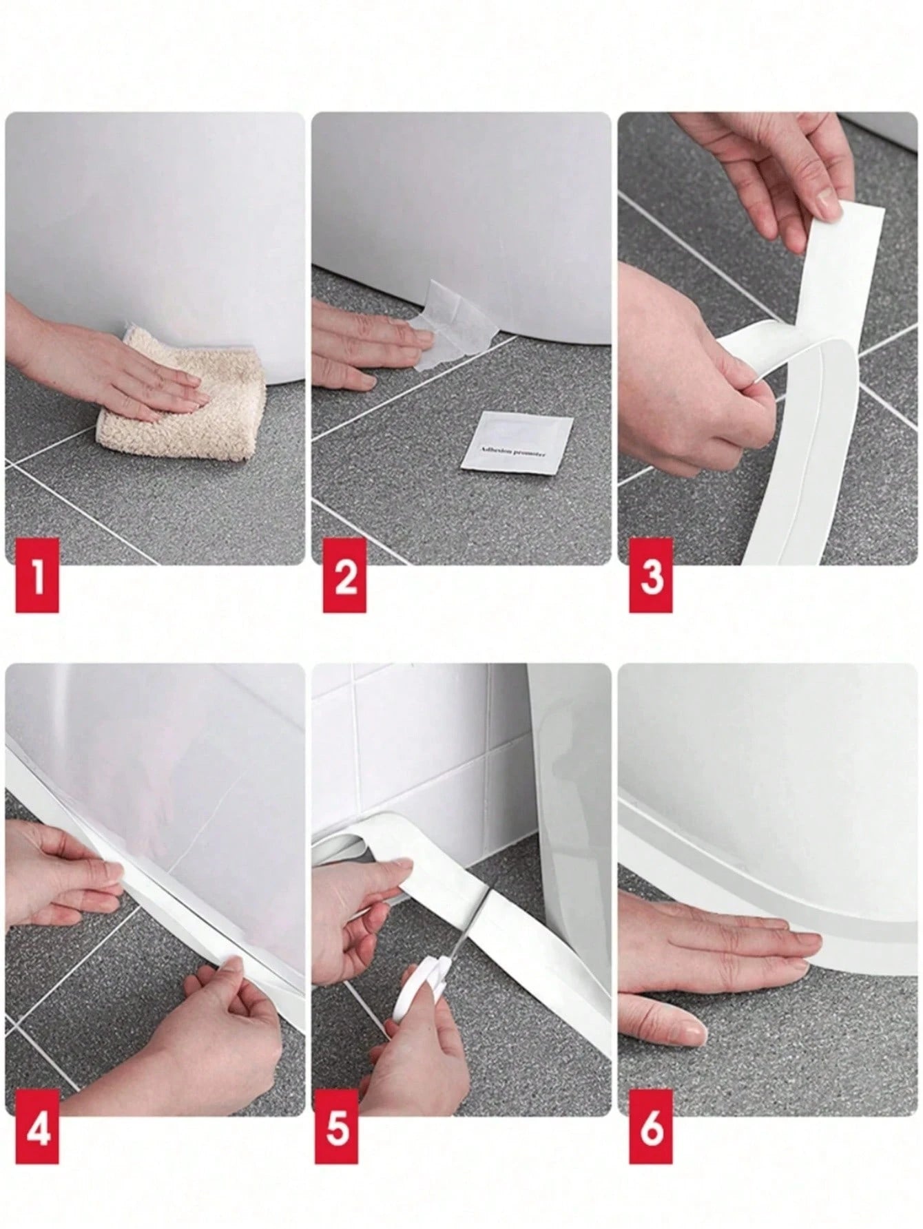 1/3/5m Bathroom Kitchen Caulk Tape Sealant Strip, 2.2cm Width, Self-Adhesive Bathtub & Wall Caulking Tape Sealant, Caulk Strip, Sealant Tape, Sink, Bathroom, Tub, Floor & Wall Edge Protector Caulk Sea