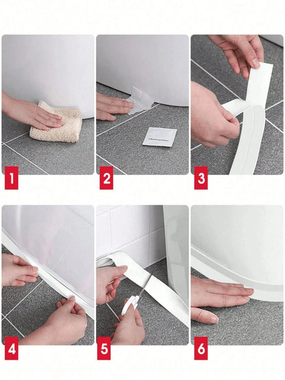 1/3/5m Bathroom Kitchen Caulk Tape Sealant Strip, 2.2cm Width, Self-Adhesive Bathtub & Wall Caulking Tape Sealant, Caulk Strip, Sealant Tape, Sink, Bathroom, Tub, Floor & Wall Edge Protector Caulk Sea