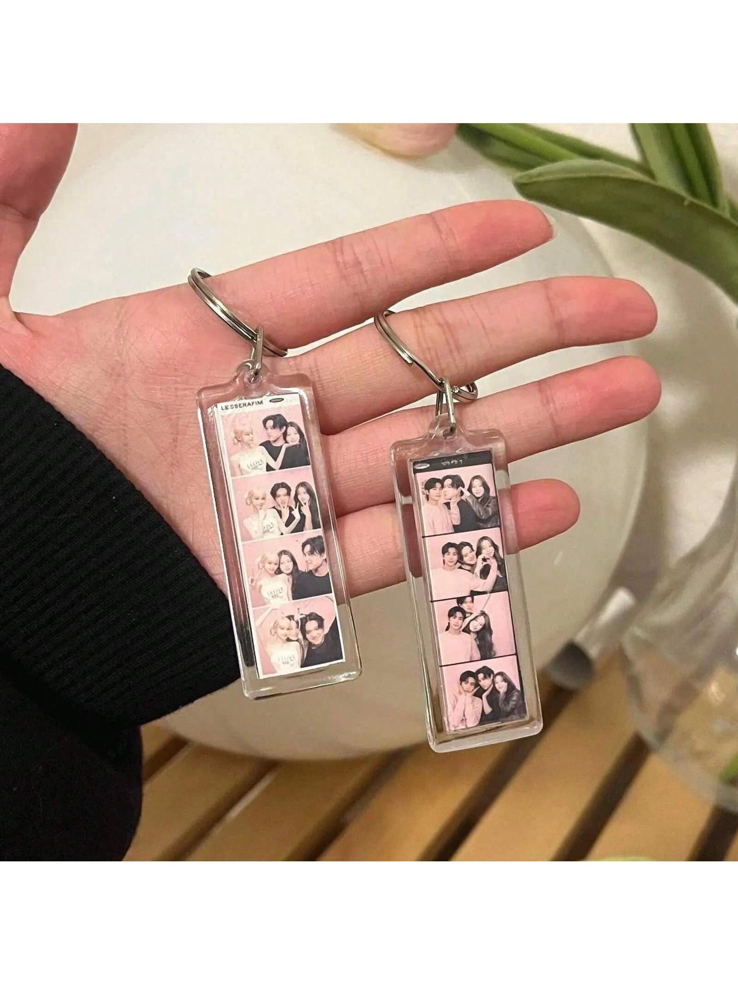 1/3/5PCS Personalized Photo Booth Keychain, Custom Photo & Text Photo Strip Keychain, Class Of 2026 Graduation Gift, Anniversary Gift, Couples Gift