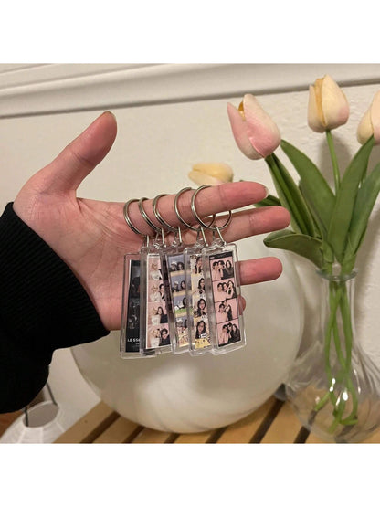 1/3/5PCS Personalized Photo Booth Keychain, Custom Photo & Text Photo Strip Keychain, Class Of 2026 Graduation Gift, Anniversary Gift, Couples Gift
