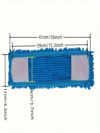 1/3/6pcs Chenille Wet Mop Replacement Heads, Flat Spray Mop Accessories Mop Cloth Replacement Pack, Thickened Chenille Material Strong Water Absorption And Dust Removal, Washable And Durable Without D