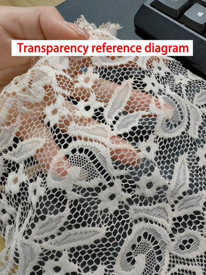 1/3/9pcs Elegant Floral Anti-Light Lingerie Fabric - Fashionable Comfortable Lingerie Decorative Fabric, Suitable For Back To School, Wedding, Birthday Gifts, Washable, Exquisite Lace Trim, Suitable F